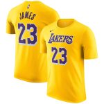 mens los angeles lakers lebron james nike gold icon 202223 name  number t-shirt – Genuine NBA Hats & Jerseys for Fans