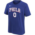 youth philadelphia 76ers tyrese maxey royal icon name  number t-shirt – Genuine NBA Hats & Jerseys for Fans