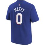 youth philadelphia 76ers tyrese maxey royal icon name  number t-shirt – Genuine NBA Hats & Jerseys for Fans