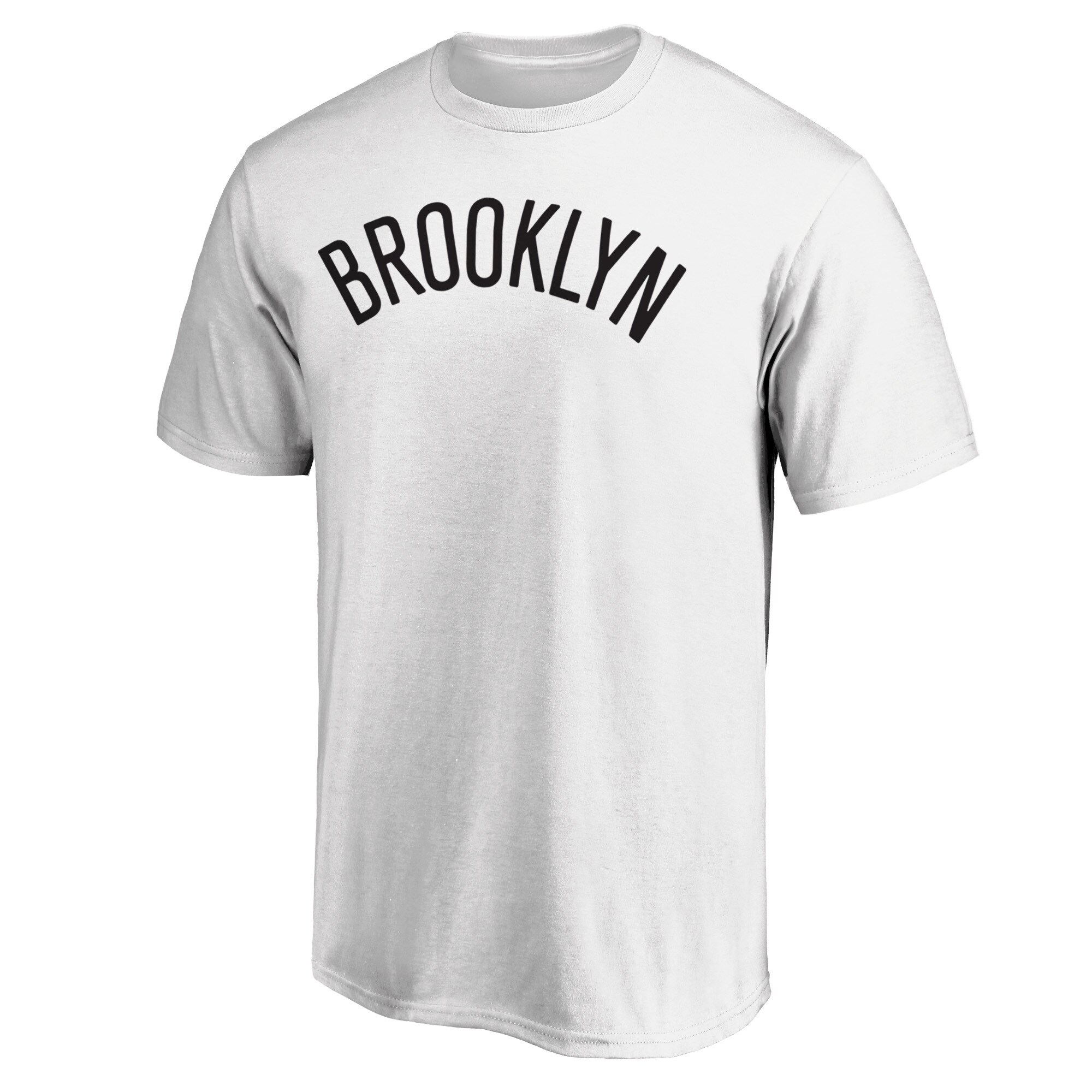 mens brooklyn nets white wordmark alt t-shirt – Genuine NBA Hats & Jerseys for Fans