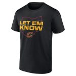mens cleveland cavaliers black hometown collection let em know t-shirt – Genuine NBA Hats & Jerseys for Fans