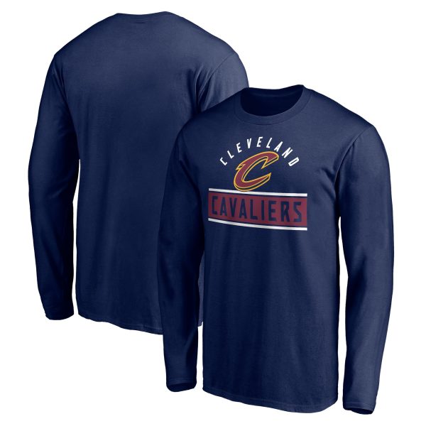 mens cleveland cavaliers navy team arch knockout long sleeve t-shirt – Genuine NBA Hats & Jerseys for Fans