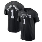 mens san antonio spurs victor wembanyama nike black icon 202223 name  number t-shirt – Genuine NBA Hats & Jerseys for Fans