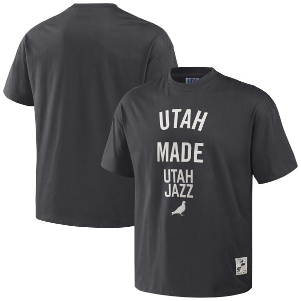 mens utah jazz nba x staple anthracite heavyweight oversized t-shirt – Genuine NBA Hats & Jerseys for Fans