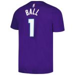 mens charlotte hornets lamelo ball jordan brand purple 202223 statement edition name  number t-shirt – Genuine NBA Hats & Jerseys for Fans