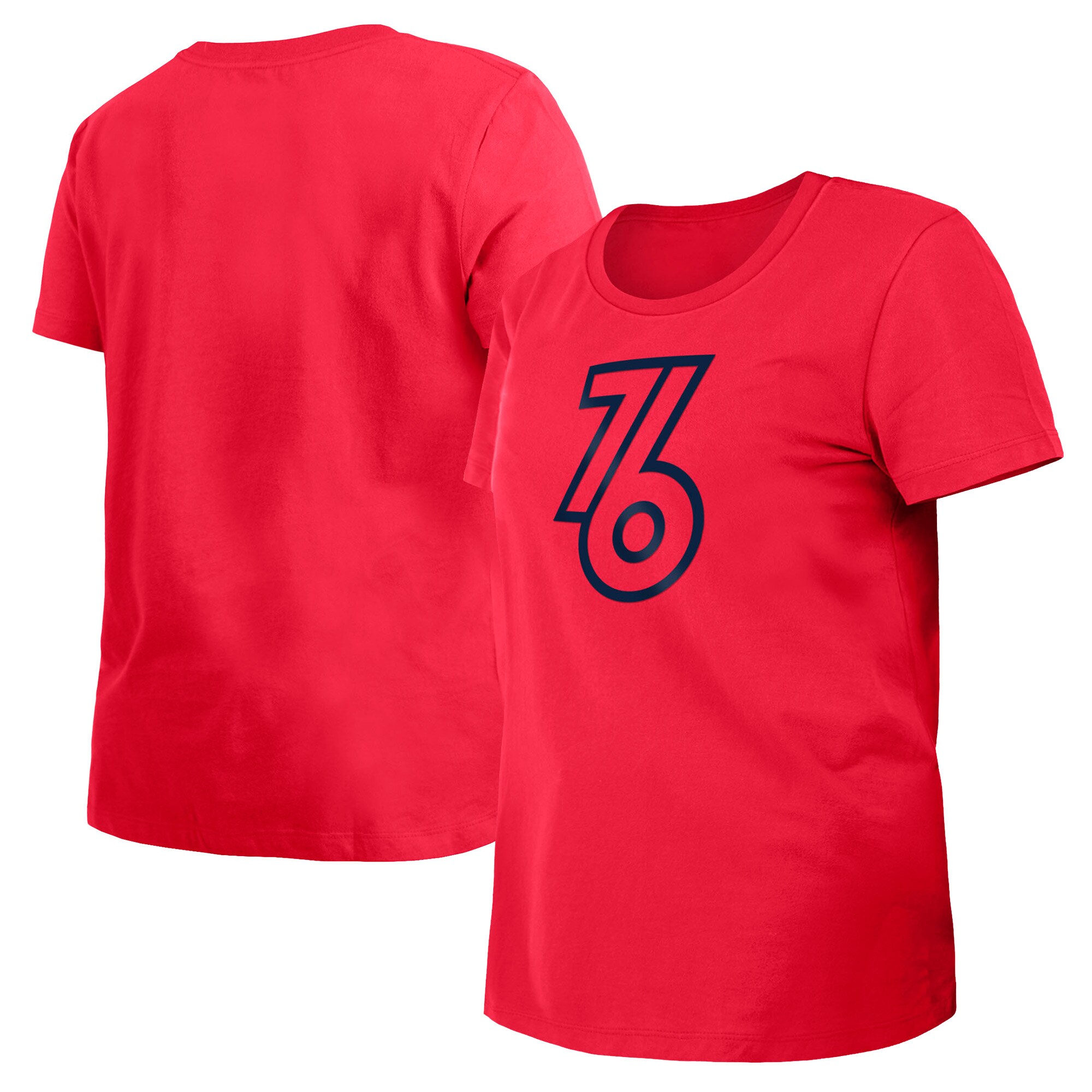 womens philadelphia 76ers new era red 202324 city edition t-shirt – Genuine NBA Hats & Jerseys for Fans
