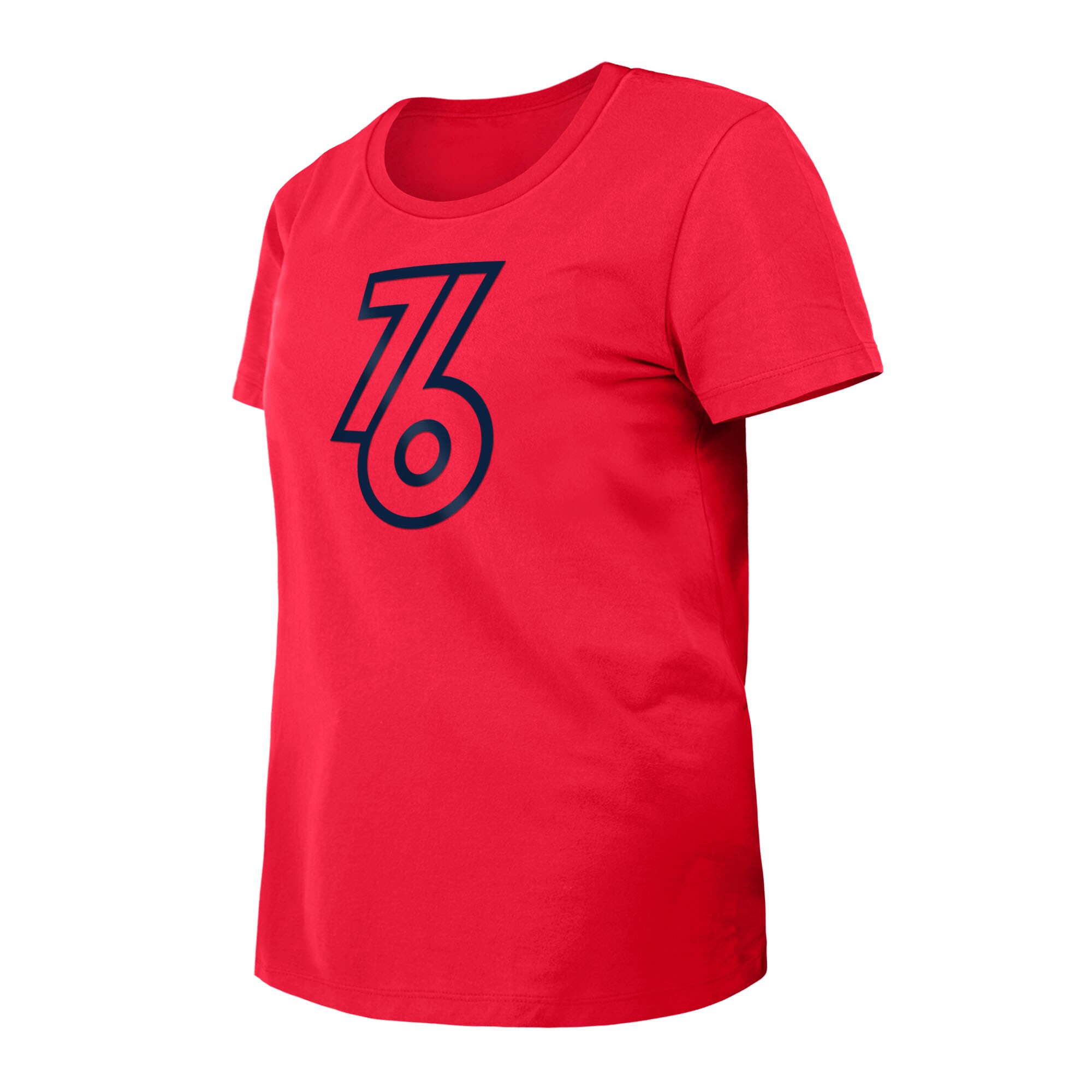 womens philadelphia 76ers new era red 202324 city edition t-shirt – Genuine NBA Hats & Jerseys for Fans