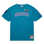 mens charlotte hornets mitchell  ness teal hardwood classics nights premium t-shirt – Genuine NBA Hats & Jerseys for Fans