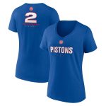 womens detroit pistons cade cunningham blue behind the back name  number v-neck t-shirt – Genuine NBA Hats & Jerseys for Fans