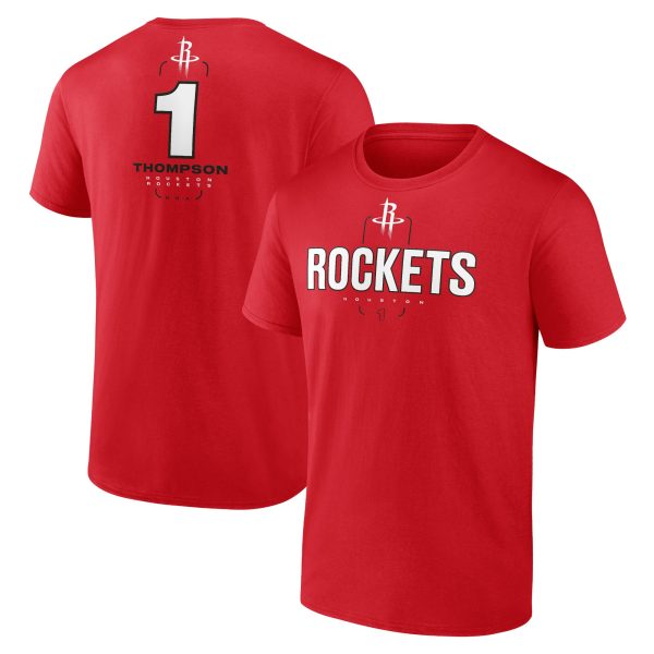 mens houston rockets amen thompson red behind the back name  number t-shirt – Genuine NBA Hats & Jerseys for Fans