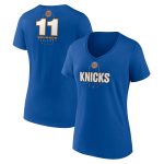 womens new york knicks jalen brunson royal behind the back name  number v-neck t-shirt – Genuine NBA Hats & Jerseys for Fans