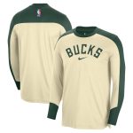 mens milwaukee bucks nike cream 202425 authentic pre-game legend long sleeve shooting shirt – Genuine NBA Hats & Jerseys for Fans