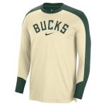 mens milwaukee bucks nike cream 202425 authentic pre-game legend long sleeve shooting shirt – Genuine NBA Hats & Jerseys for Fans