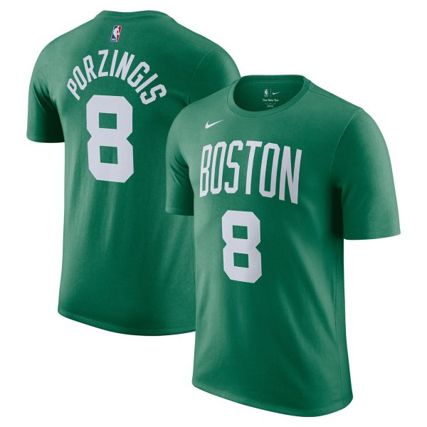mens boston celtics kristaps porzingis nike kelly green icon edition name  number t-shirt – Genuine NBA Hats & Jerseys for Fans