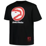 mens atlanta hawks mitchell  ness black big  tall hardwood classics vintage logo t-shirt – Genuine NBA Hats & Jerseys for Fans