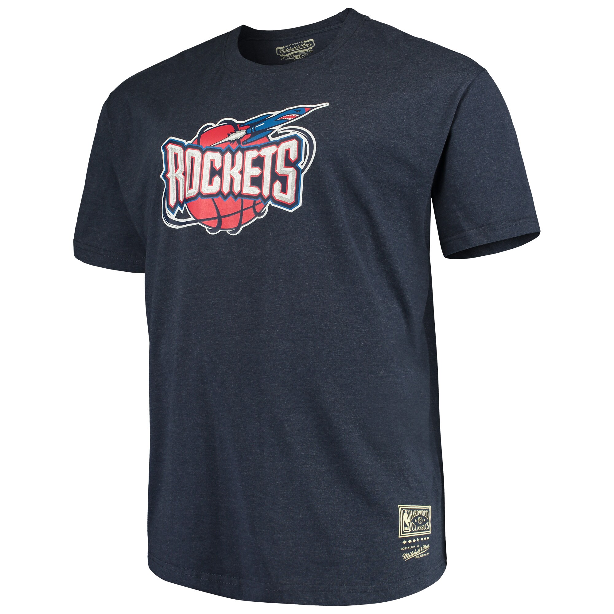 mens houston rockets mitchell  ness navy big  tall hardwood classics vintage logo t-shirt – Genuine NBA Hats & Jerseys for Fans