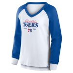 womens philadelphia 76ers fanatics white open lane waffle long sleeve v-neck t-shirt – Genuine NBA Hats & Jerseys for Fans