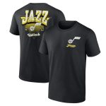 mens utah jazz black never over t-shirt – Genuine NBA Hats & Jerseys for Fans