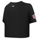 womens new york knicks pro standard black jewels boxy cropped t-shirt – Genuine NBA Hats & Jerseys for Fans