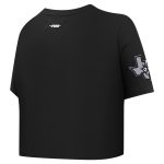 womens san antonio spurs pro standard black jewels boxy cropped t-shirt – Genuine NBA Hats & Jerseys for Fans