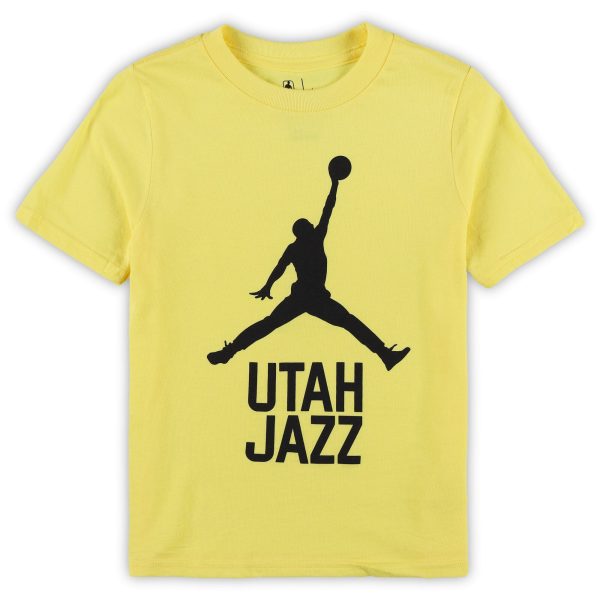 preschool utah jazz jordan brand gold essential jumpman t-shirt – Genuine NBA Hats & Jerseys for Fans
