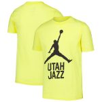 youth utah jazz jordan brand gold essential jumpman logo t-shirt – Genuine NBA Hats & Jerseys for Fans