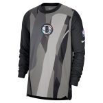 mens brooklyn nets nike black 202425 city edition authentic pregame performance long sleeve shooting t-shirt – Genuine NBA Hats & Jerseys for Fans