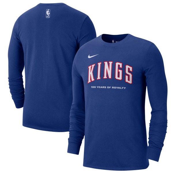 mens sacramento kings nike blue 202425 city edition essential logo long sleeve t-shirt – Genuine NBA Hats & Jerseys for Fans