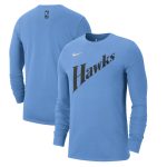 mens atlanta hawks nike light blue 202425 city edition essential logo long sleeve t-shirt – Genuine NBA Hats & Jerseys for Fans