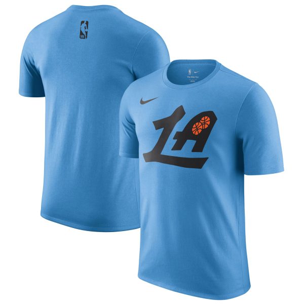 mens la clippers nike blue 202425 city edition essential logo t-shirt – Genuine NBA Hats & Jerseys for Fans