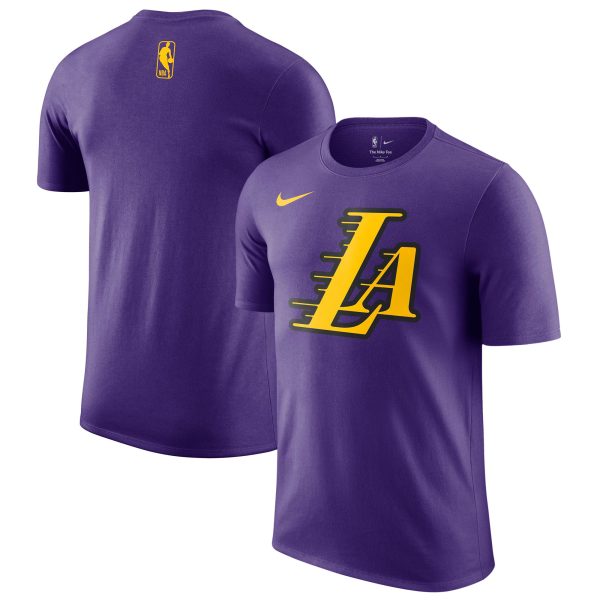 mens los angeles lakers nike purple 202425 city edition essential logo t-shirt – Genuine NBA Hats & Jerseys for Fans