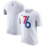 mens philadelphia 76ers nike white 202425 city edition essential logo t-shirt – Genuine NBA Hats & Jerseys for Fans