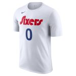 mens philadelphia 76ers tyrese maxey nike white 202425 city edition name  number t-shirt – Genuine NBA Hats & Jerseys for Fans