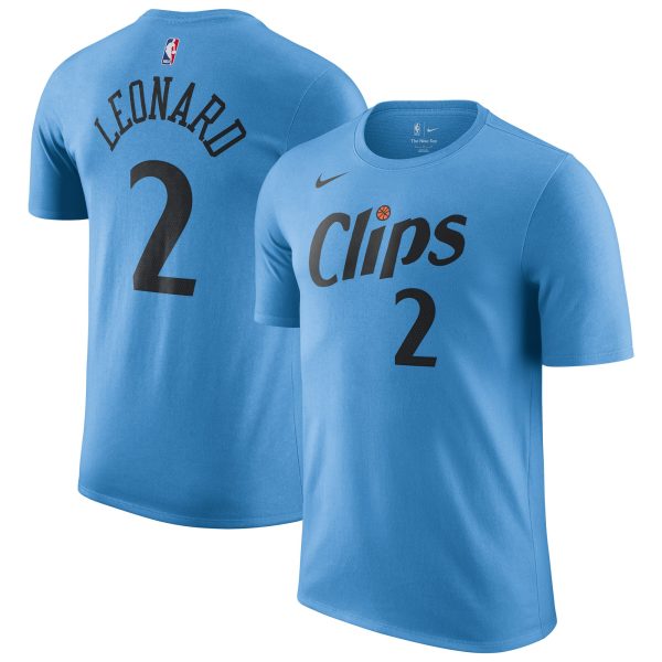 mens la clippers kawhi leonard nike light blue 202425 city edition name  number t-shirt – Genuine NBA Hats & Jerseys for Fans