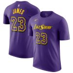 mens los angeles lakers lebron james nike purple 202425 city edition name  number t-shirt – Genuine NBA Hats & Jerseys for Fans