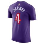 mens toronto raptors scottie barnes nike purple classic edition name  number t-shirt – Genuine NBA Hats & Jerseys for Fans