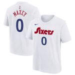 youth philadelphia 76ers tyrese maxey nike white 202425 city edition name  number t-shirt – Genuine NBA Hats & Jerseys for Fans