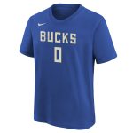 youth milwaukee bucks damian lillard nike royal 202425 city edition name  number t-shirt – Genuine NBA Hats & Jerseys for Fans