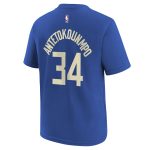 youth milwaukee bucks giannis antetokounmpo nike royal 202425 city edition name  number t-shirt – Genuine NBA Hats & Jerseys for Fans