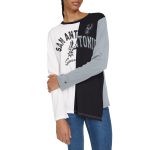 womens san antonio spurs tommy jeans whiteblack amelia color blocked long sleeve t-shirt – Genuine NBA Hats & Jerseys for Fans
