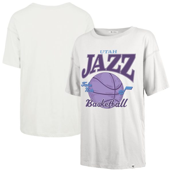 womens utah jazz 47 white city edition down court sadie t-shirt – Genuine NBA Hats & Jerseys for Fans