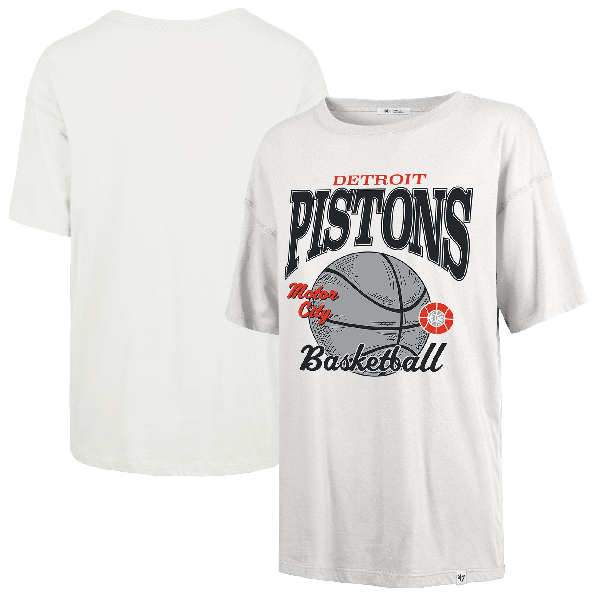 womens detroit pistons 47 white city edition down court sadie t-shirt – Genuine NBA Hats & Jerseys for Fans
