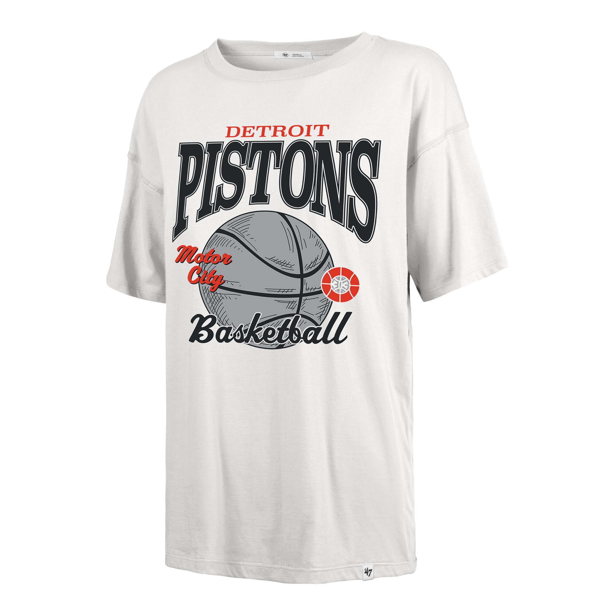womens detroit pistons 47 white city edition down court sadie t-shirt – Genuine NBA Hats & Jerseys for Fans