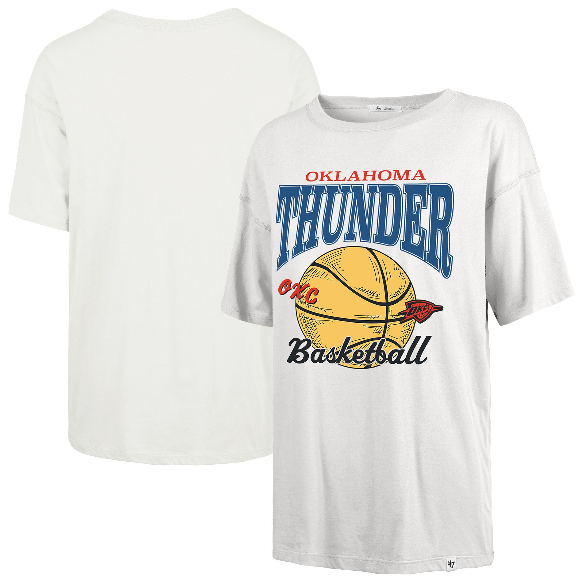 womens oklahoma city thunder 47 white city edition down court sadie t-shirt – Genuine NBA Hats & Jerseys for Fans