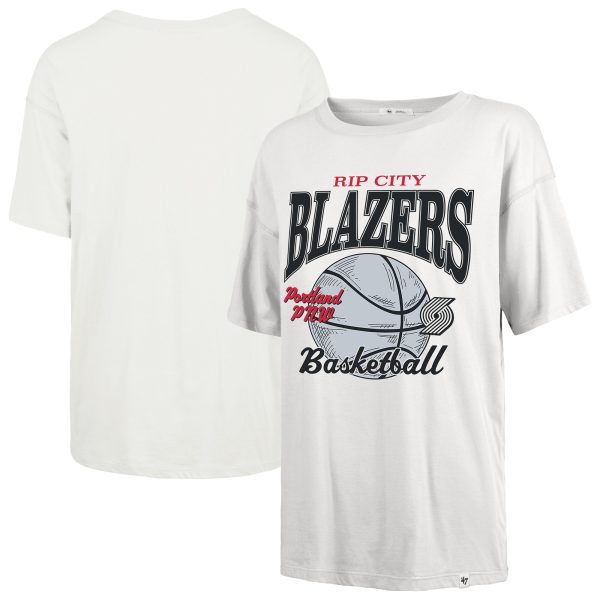 womens portland trail blazers 47 white city edition down court sadie t-shirt – Genuine NBA Hats & Jerseys for Fans