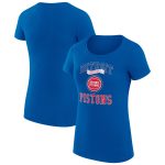 womens detroit pistons g-iii 4her by carl banks blue team logo fitted t-shirt – Genuine NBA Hats & Jerseys for Fans