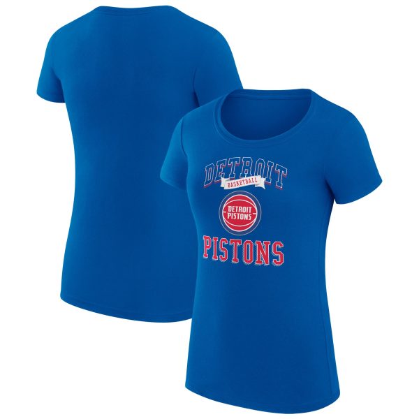 womens detroit pistons g-iii 4her by carl banks blue team logo fitted t-shirt – Genuine NBA Hats & Jerseys for Fans