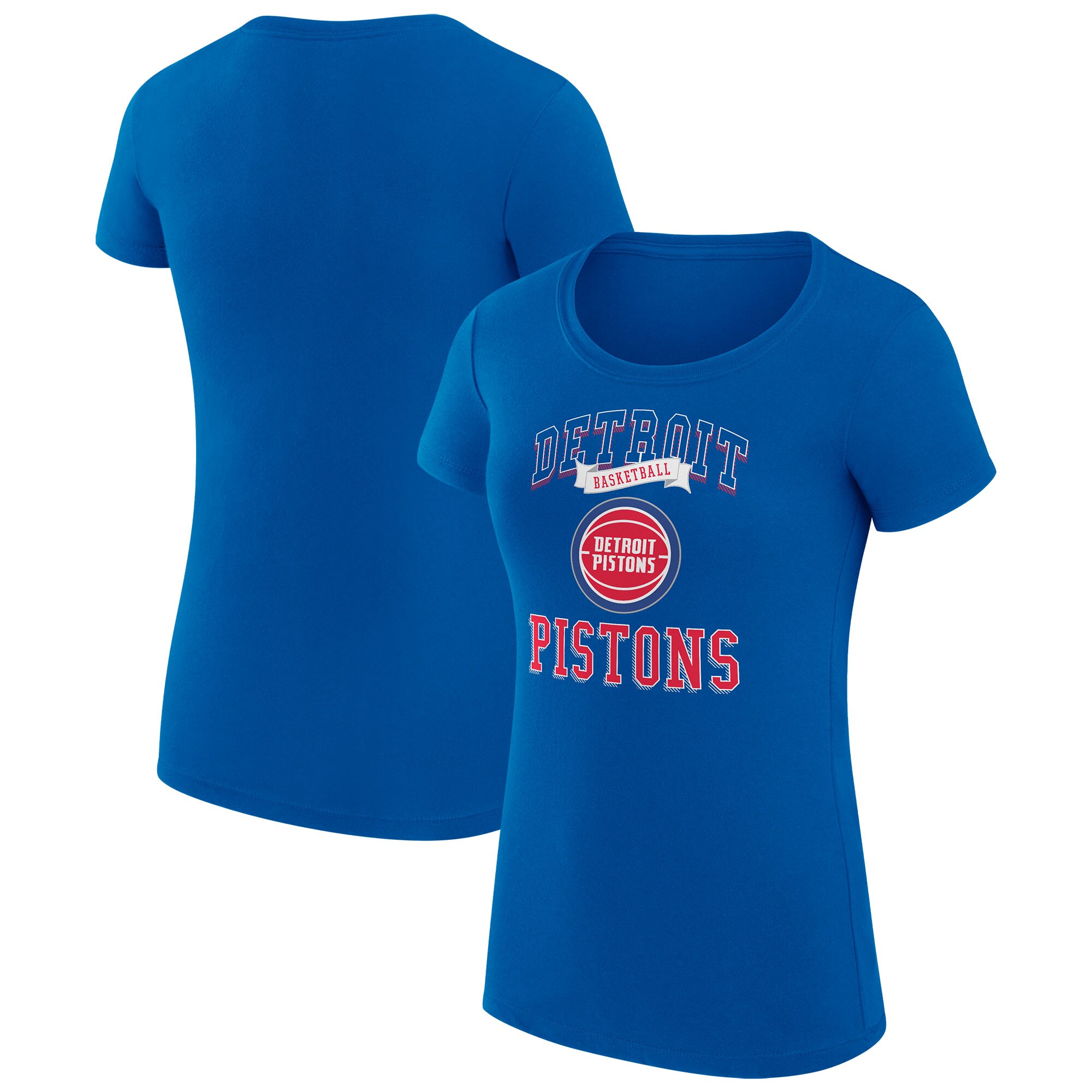 womens detroit pistons g-iii 4her by carl banks blue team logo fitted t-shirt – Genuine NBA Hats & Jerseys for Fans
