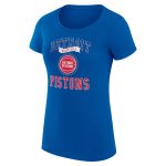 womens detroit pistons g-iii 4her by carl banks blue team logo fitted t-shirt – Genuine NBA Hats & Jerseys for Fans