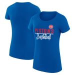 womens detroit pistons g-iii 4her by carl banks blue team sport fitted v-neck t-shirt – Genuine NBA Hats & Jerseys for Fans